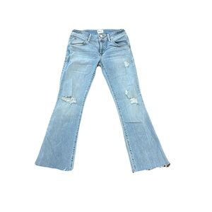 Hudson "Collin" Light Wash Flare Distressed Women's Jeans